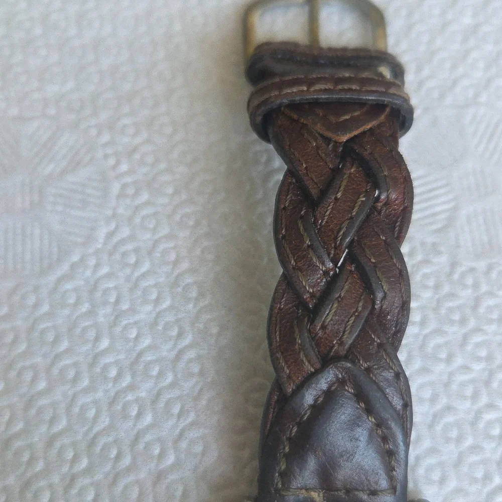 Wrangler Silver and Brown Leather Watch